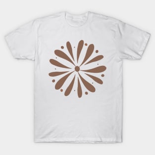 Minimalist Abstract Boho  Flower Circle  Cute Minimal  design T-Shirt